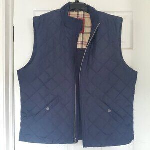 Brooks Brothers Quilted Vest XL, Navy Blue, NWOT
